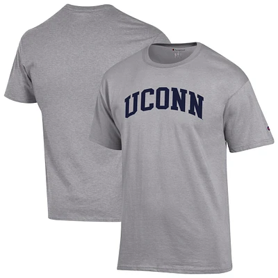 Men's Champion  Heather Gray UConn Huskies Basic Arch T-Shirt