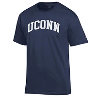 T-shirt basique Arch bleu marine Champion UConn Huskies pour homme