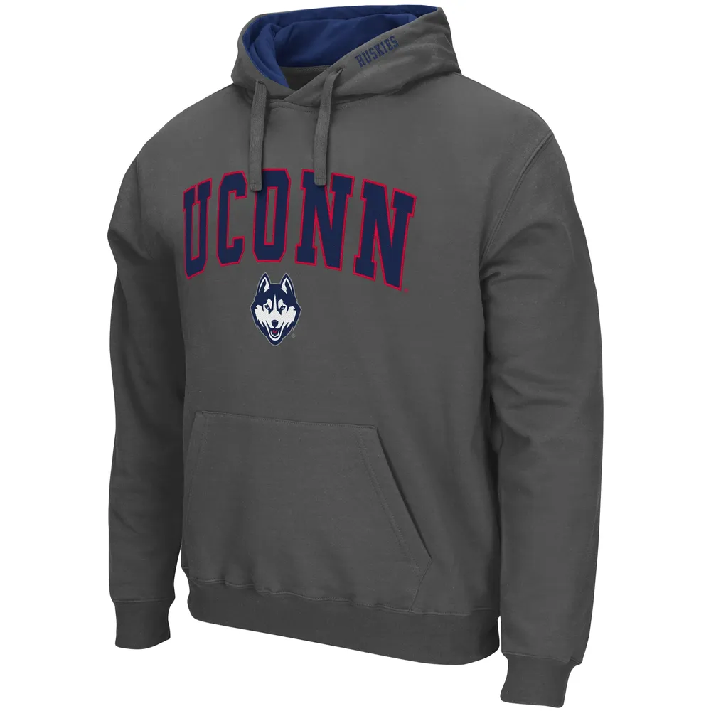 Sweat à capuche Colosseum Charcoal UConn Huskies Arch & Logo 3.0 pour homme