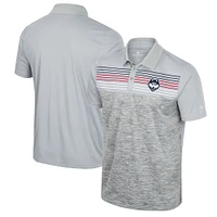 Polo cybernétique UConn Huskies Colosseum gris pour homme