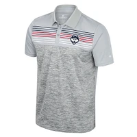 Men's Colosseum Gray UConn Huskies Cybernetic Polo