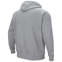 Sweat à capuche UConn Huskies Arch & Logo 3.0 Colosseum gris chiné pour homme
