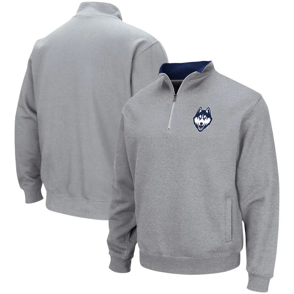 Veste Colosseum Heathered Grey UConn Huskies Tortugas Team Logo Quarter-Zip pour homme