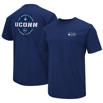 T-shirt d'appréciation militaire Colosseum Navy UConn Huskies OHT pour homme