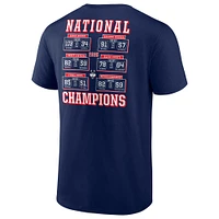 Men's Fanatics  Navy UConn Huskies 2025 NCAA Women's Basketball National Champions Schedule T-Shirt