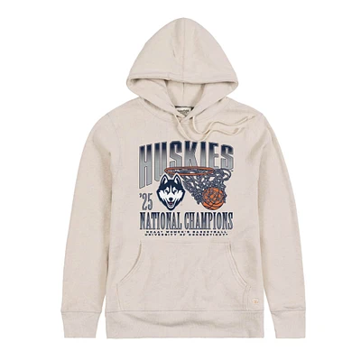 Men's Homefield Oatmeal UConn Huskies 2025 NCAA Women's Basketball National Champions Tri-Blend Pullover Hoodie