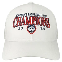 Casquette réglable Rempa UConn Huskies 2024 NCAA pour hommes, champions nationaux de basket-ball masculin, blanc, Legacy Athletic