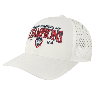 Casquette réglable Rempa UConn Huskies 2024 NCAA pour hommes, champions nationaux de basket-ball masculin, blanc, Legacy Athletic