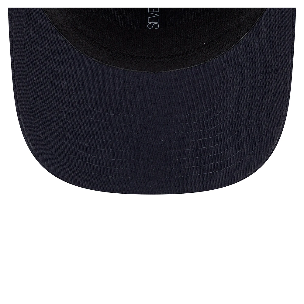 Casquette extensible à boutons-pression New Era bleu marine pour homme, motif Game Day des Huskies de l'UConn, multi-cordes 9SEVENTY