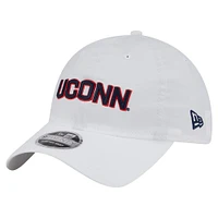 Men's New Era White UConn Huskies Active Ripstop 9TWENTY Adjustable Hat