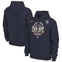 Men's Nike  Navy UConn Huskies 2024 NCAA Basketball National Champions Locker Room Pullover Hoodie