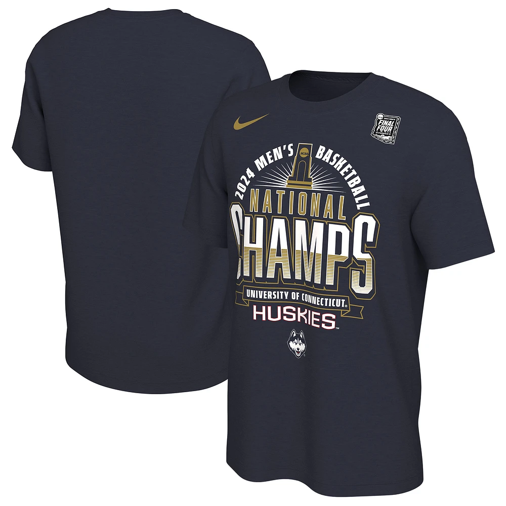 Men's Nike  Navy UConn Huskies 2024 NCAA Basketball National Champions Locker Room T-Shirt