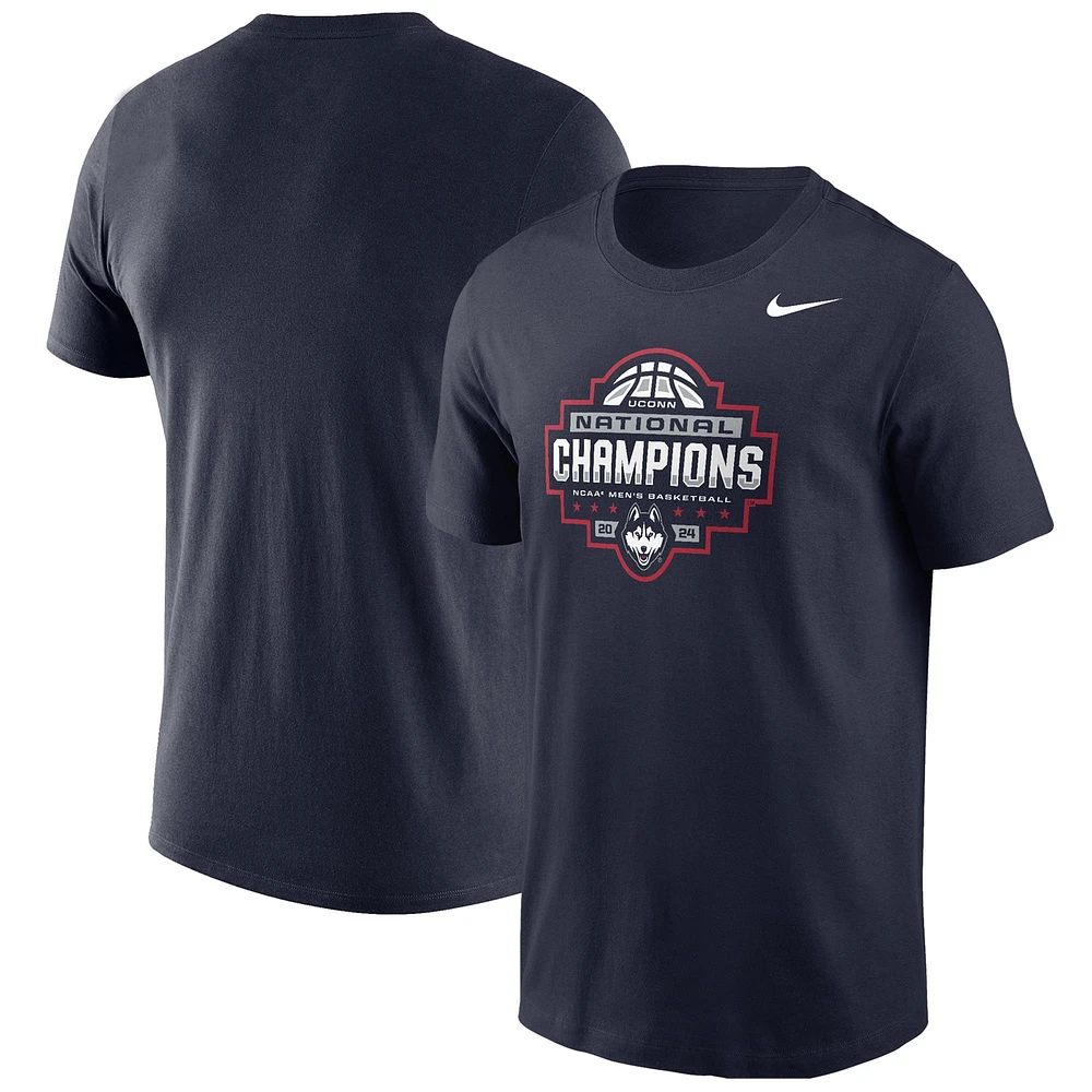 Men's Nike  Navy UConn Huskies 2024 NCAA Basketball National Champions T-Shirt