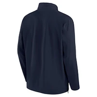 Men's Nike Navy UConn Huskies 2024 Sideline Coach Quarter-Zip Hoodie Jacket