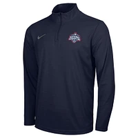 Men's Nike Navy UConn Huskies 2025 NCAA Women's Basketball National Champions Intensity Quarter-Zip Pullover