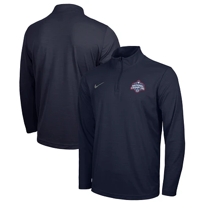 Men's Nike Navy UConn Huskies 2025 NCAA Women's Basketball National Champions Intensity Quarter-Zip Pullover
