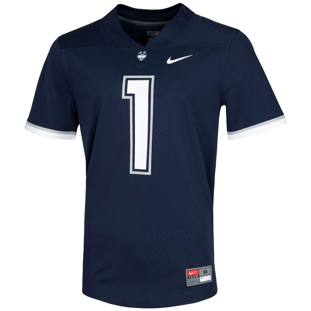 Men's Nike #1 Navy UConn Huskies Untouchable Game Jersey