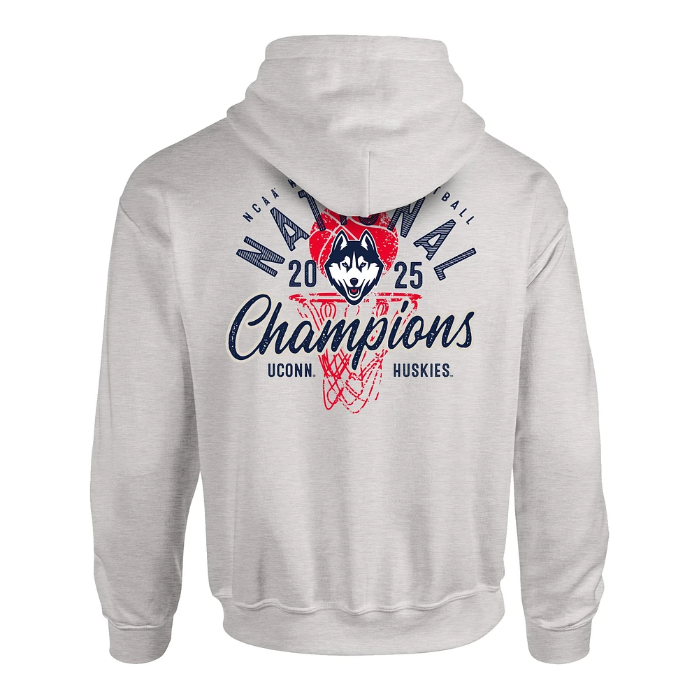 Men's Oatmeal UConn Huskies 2025 NCAA Women's Basketball National Champions Pullover Hoodie