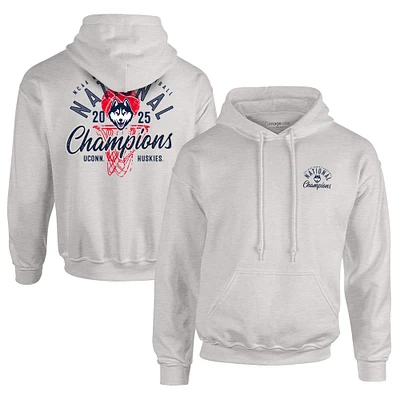 Men's Oatmeal UConn Huskies 2025 NCAA Women's Basketball National Champions Pullover Hoodie