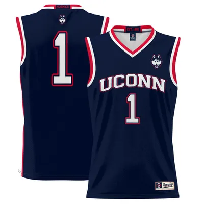 #1 UConn Huskies ProSphere Basketball Jersey - Navy