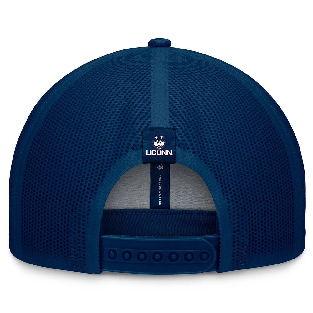 Men's Top of the World True Navy UConn Huskies Carson Trucker Adjustable Hat