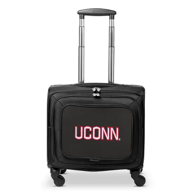 UConn Huskies MOJO 14'' Laptop Overnighter Wheeled Bag- Black