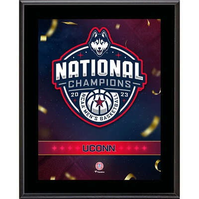 Plaque sublimée 10,5" X 13" des champions nationaux de basketball masculin de la NCAA 2023 des Huskies de l'UConn