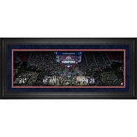 Collage panoramique encadré du stade 10" x 30" des champions nationaux de basketball masculin de la NCAA 2024 des Huskies de l'UConn