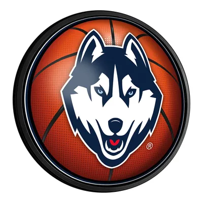 UConn Huskies Basketball 18'' Round Slimline Illuminated Wall Sign