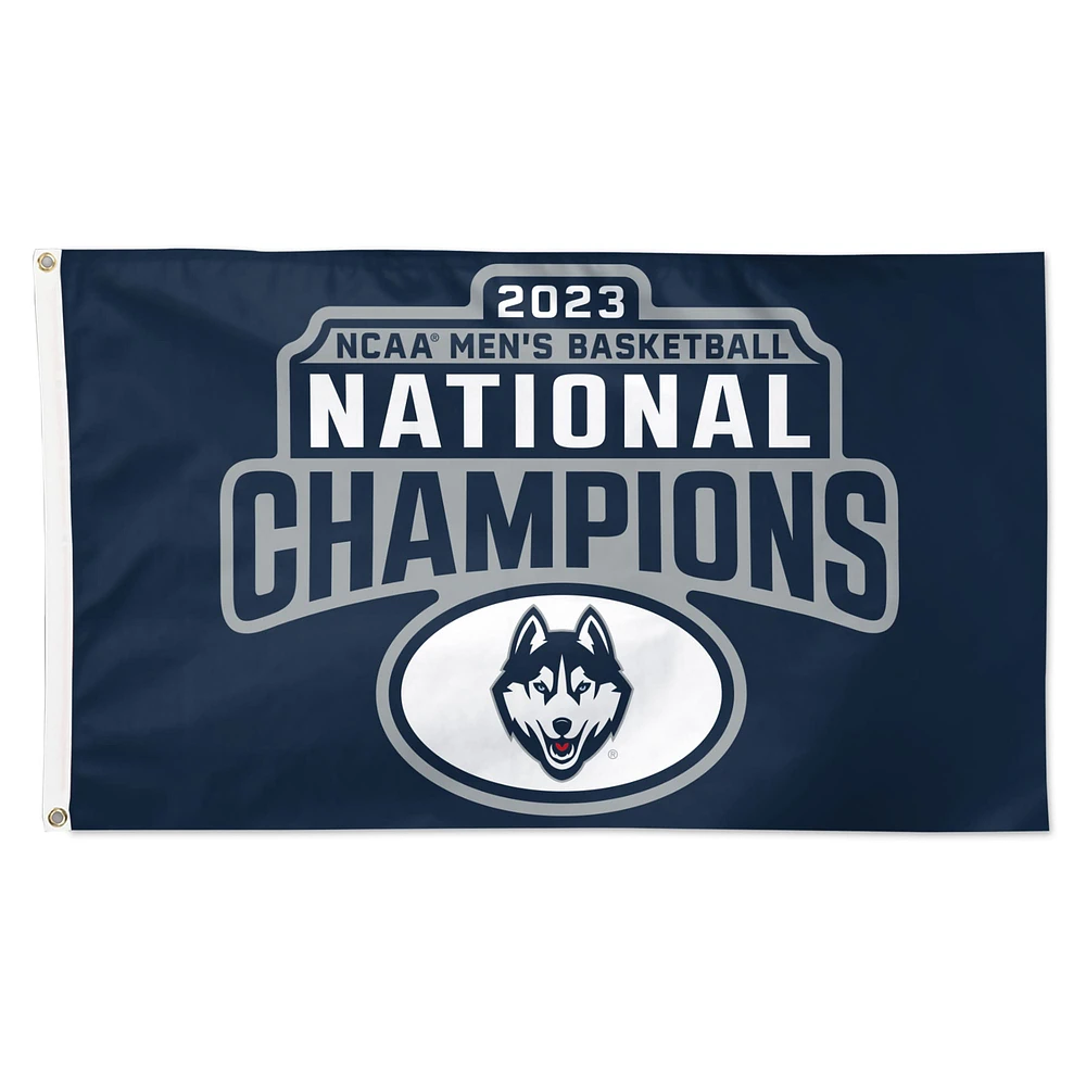 WinCraft  UConn Huskies 2023 NCAA Men's Basketball National Champions One-Sided Deluxe 3' x 5' Flag