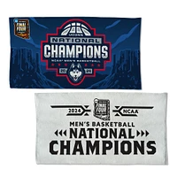 WinCraft UConn Huskies 2024 NCAA Men's Basketball National Champions Vestiaire 22'' x 42'' Serviette de célébration double face sur le terrain