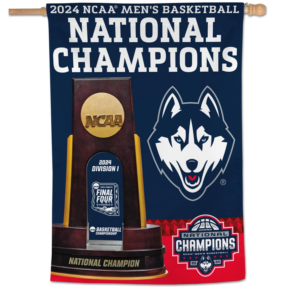 WinCraft UConn Huskies 2024 NCAA Men's Basketball National Champions One-Sided 28'' x 40'' Vertical Banner