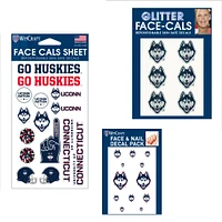Ensemble de tatouages ​​sans eau WinCraft UConn Huskies 4" x 7"