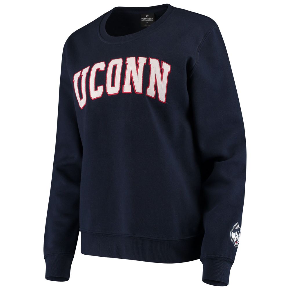 Women's Colosseum Navy UConn Huskies Campanile Pullover Sweatshirt