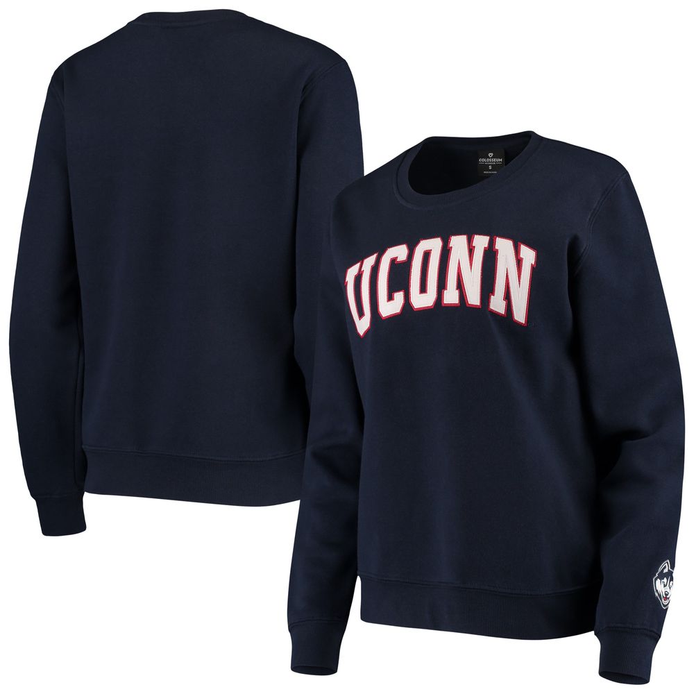 Women's Colosseum Navy UConn Huskies Campanile Pullover Sweatshirt