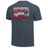 T-shirt bleu marine pour femme UConn Huskies, championne nationale de basketball féminin NCAA 2025, couleurs confort