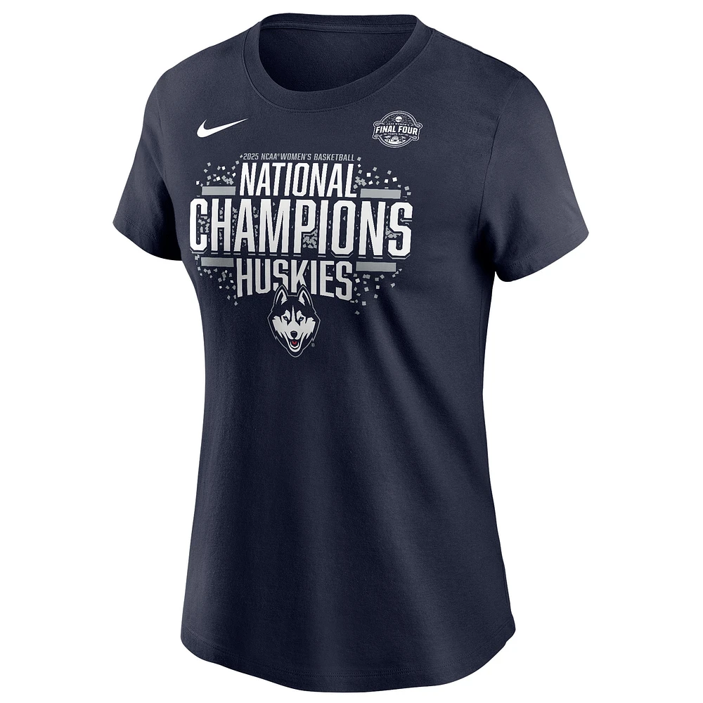 Women's Nike Navy UConn Huskies 2025 NCAA Basketball National Champions Locker Room T-Shirt