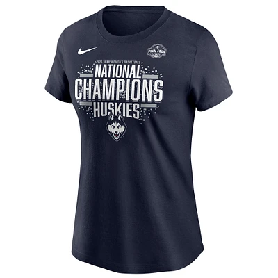 Women's Nike Navy UConn Huskies 2025 NCAA Basketball National Champions Locker Room T-Shirt