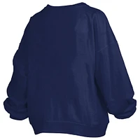 Sweat-shirt en polaire surdimensionné Janice pour femme, bleu marine, championnes nationales de basketball féminin la NCAA 2025 des Huskies l'UConn