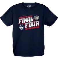 T-shirt pour jeunes bleu marine 84 UConn Huskies 2024 du tournoi de basket-ball féminin la NCAA March Madness Final Four