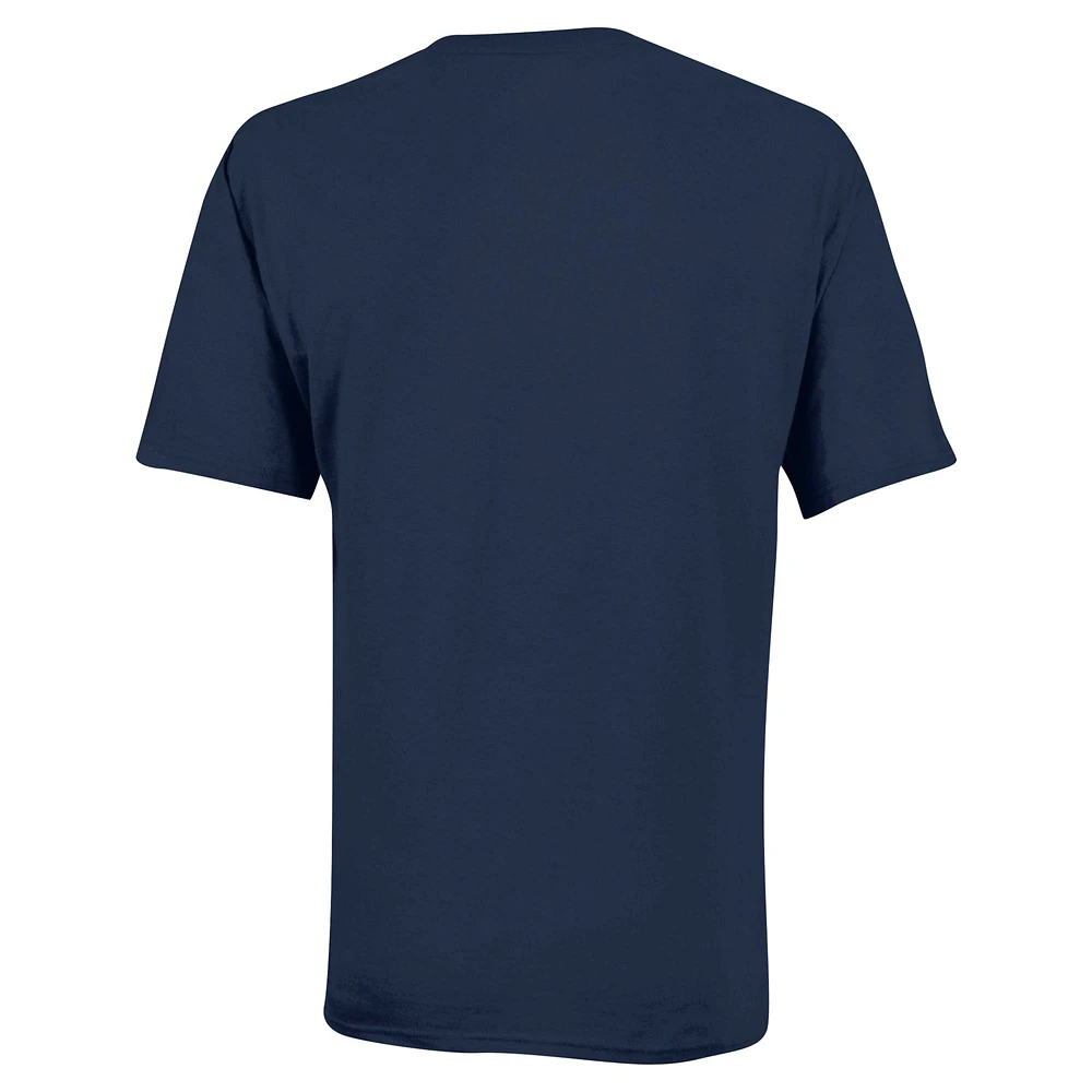 T-shirt bleu marine UConn Huskies Arch Over Logo pour jeunes