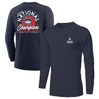 Youth Navy UConn Huskies 2025 NCAA Women's Basketball National Champions Fine Jersey Long Sleeve T-Shirt