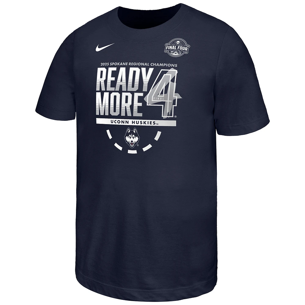 Youth Nike  Navy UConn Huskies 2025 NCAA Women's Basketball Tournament March Madness Final Four Locker Room T-Shirt