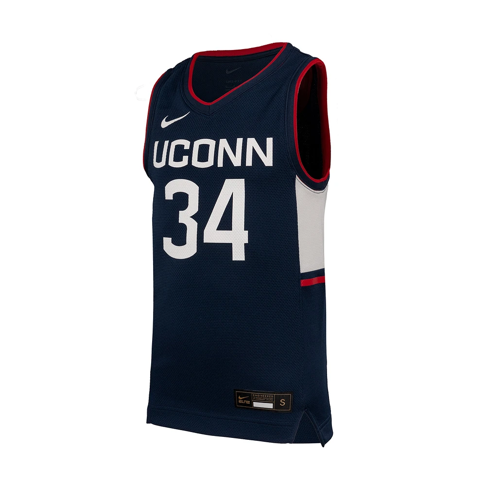 Maillot de basket-ball réplique Nike #34 bleu marine UConn Huskies pour jeunes