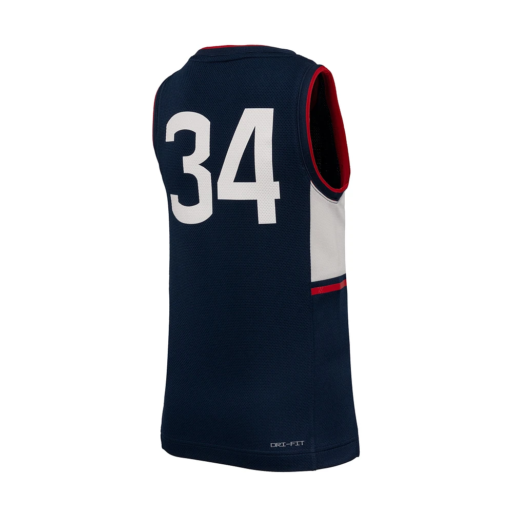 Youth Nike #34 Navy UConn Huskies Replica Basketball Jersey