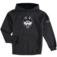 Sweat à capuche avec grand logo UConn Huskies de Youth Stadium Athletic Charcoal