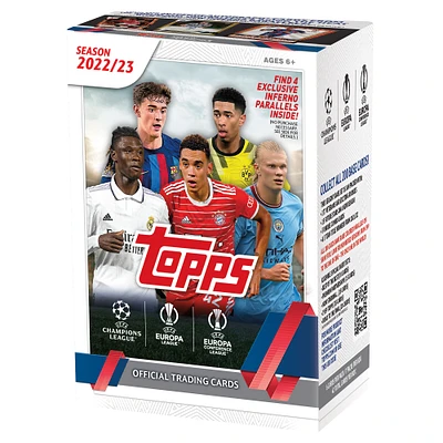 Topps 2023 UEFA Club Compétitions Cartes à collectionner Value Blaster Box