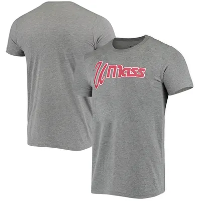 Men's Homefield Heather Gray UMass Minutemen Vintage 90s Basketball T-Shirt