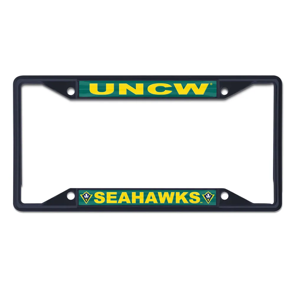 Cadre de plaque d'immatriculation couleur chrome WinCraft UNC Wilmington Seahawks