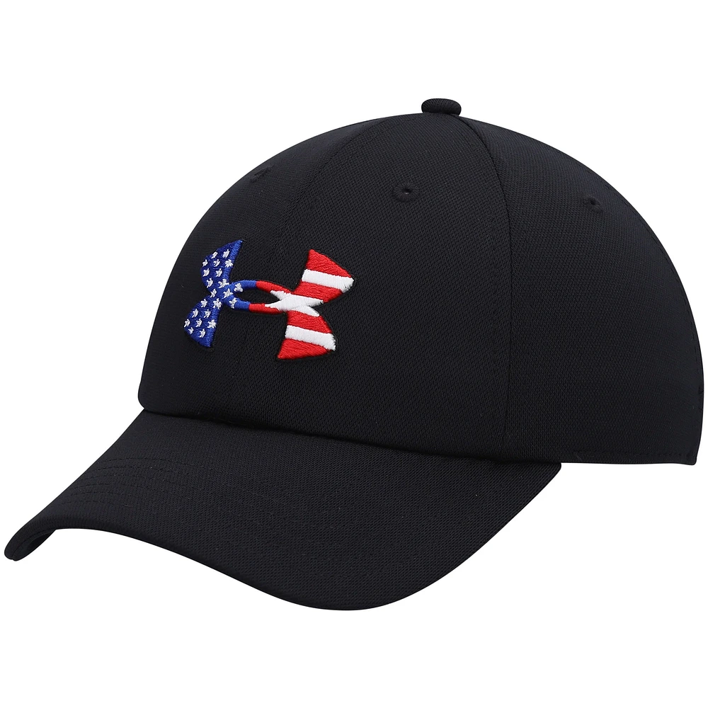 Casquette réglable noire Freedom Blitzing Under Armour pour hommes